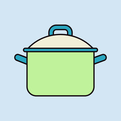 Saucepan icon. Cooking pot or pan sign