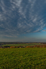 Obraz premium Landscape in spring fresh color morning near Nedabyle village in south Bohemia