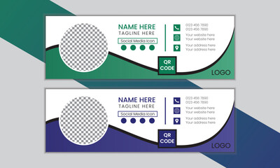 Elegant Email signature template design,