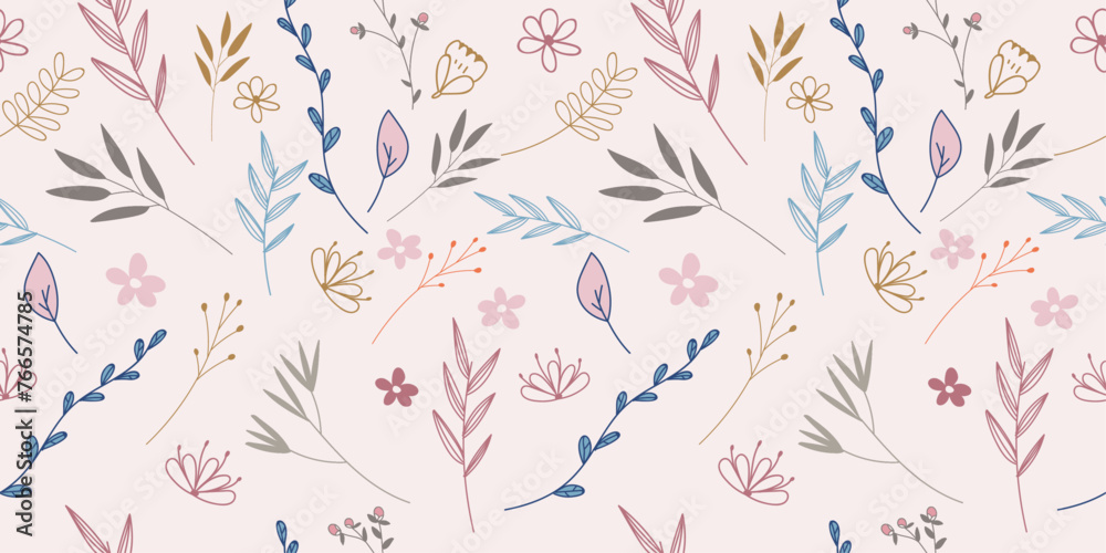 Poster floral pattern. vector seamless monotonous and stylish pattern.