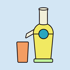 Electric juicer vector icon. Kitchen appliance