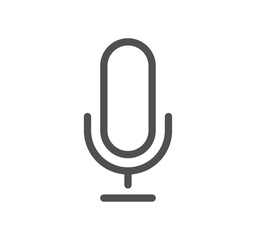 Microphone related icon outline and linear vector.

