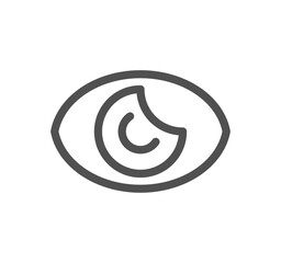 Eye and view related icon outline and linear vector.