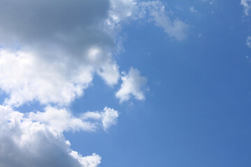 Beautiful blue sky with white clouds - 766579543