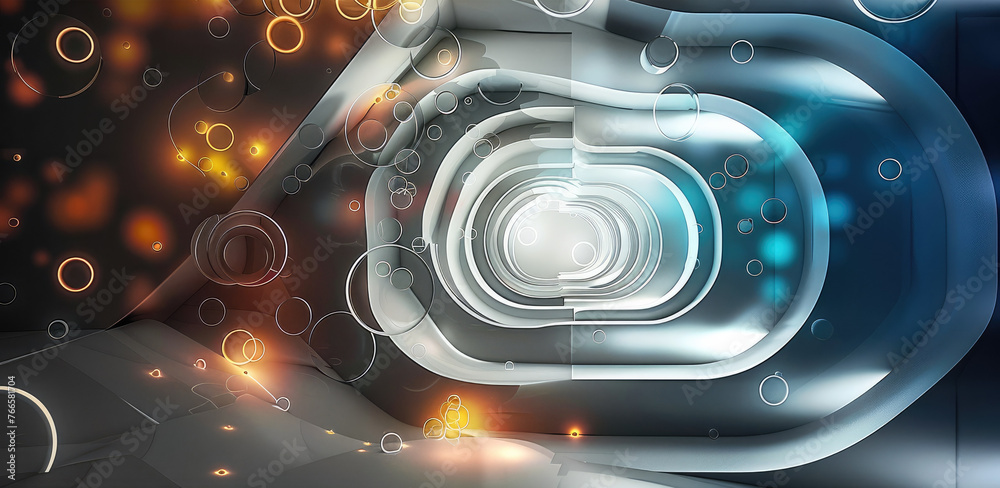 Poster a professional and sophisticated graphic meant for social media, the science. generative ai.