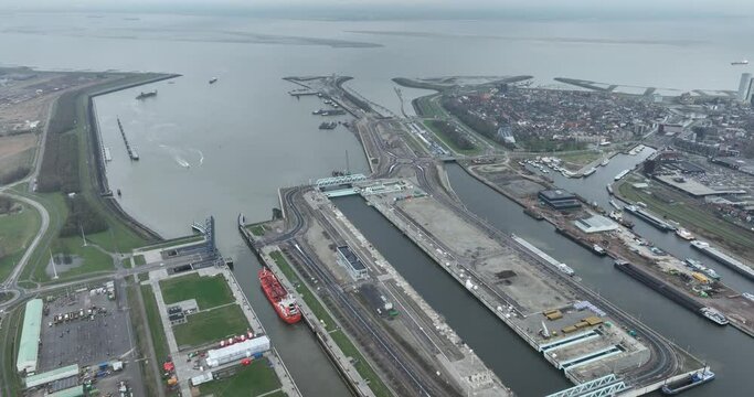 The North Sea Locks or Terneuzen Lock Complex in the Dutch city of Terneuzen provides access from the shipping channel of the Western Scheldt to the Ghent-Terneuzen Canal and thus to the port of Ghent