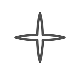 Fototapeta premium Futuristic sparkle related icon outline and linear vector.