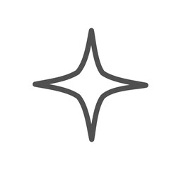 Futuristic sparkle related icon outline and linear vector.