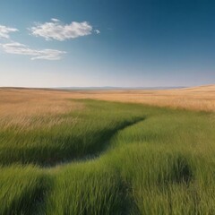 Field of grass in the steppe
