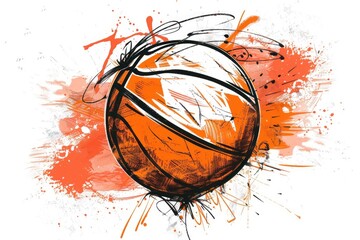 Winning Design for Basketball Champions | One-Color Illustration of Basketball with Team Name for T-Shirts, Flyers, and Ads