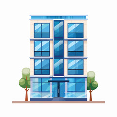 Vector Office Building Illustration