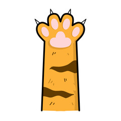 Cute cat paw Illustration 