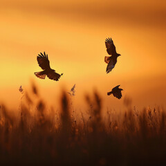 Prairie to Sky: Chocolate Hawks Gliding