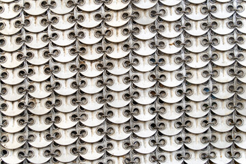 Medieval chain link armor made of metal rings	
