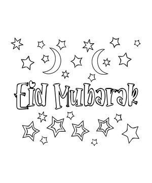 Eid Mubarak Coloring Pages 