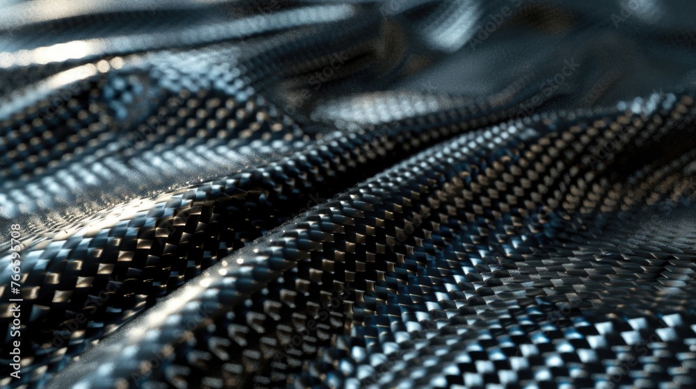 Poster detailed close up of black material, ideal for background or texture use