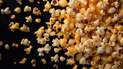 Fried corn background. A snack for cinemas.