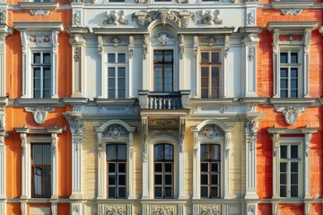Fototapeta premium A large building with many windows and balconies. Ideal for real estate or architecture projects