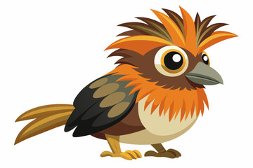  Cute puffbird vector art illustration