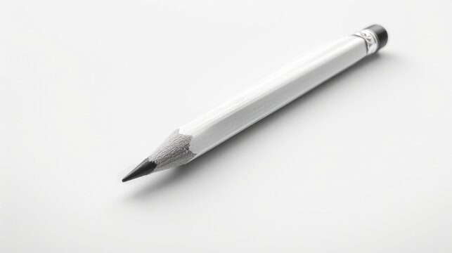 Detailed image of a pencil on a plain white background. Ideal for educational or office-related designs