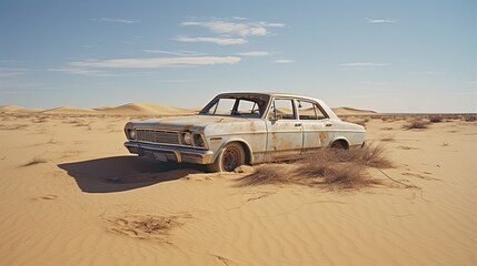 Obraz premium Desert Abandoned Vehicle