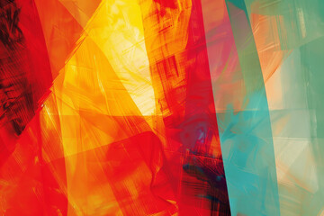 An abstract background that captures the spirit of Spain. The image features a blend of bold colors and dynamic shapes