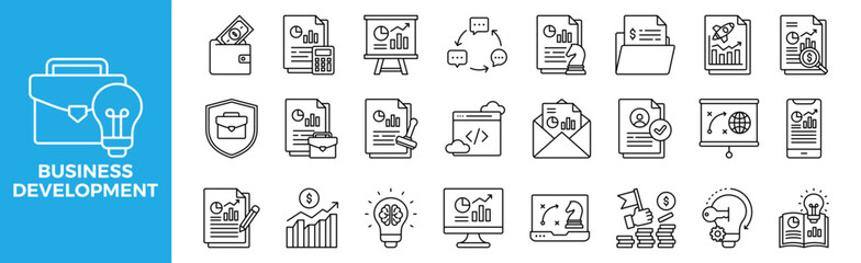 BUSINESS DEVELOPMENT icon set for design elements