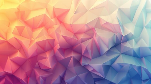 3d render Illustration abstract low poly background. AI generated image