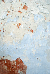 Texture of old plaster. Grunge wall texture. Colored cracked background. Old paint texture is chipping, cracked fall destruction