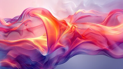 Abstract background. Colorful twisted shapes in motion. Digital art for poster, flyer, banner background or design element