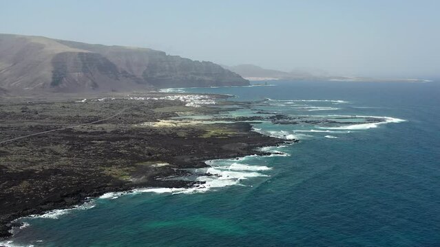 plages volcaniques &agrave; Lanzarote, canaries, Espagne	
