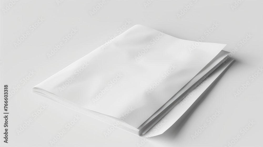 Poster A simple folded piece of paper on a white background. Suitable for various design projects