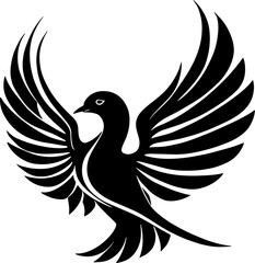 Abstract bird logotype design icon