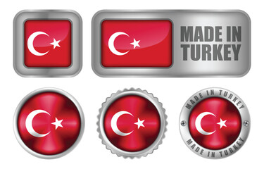 Made in Turkey Seal Badge or Sticker Design illustration