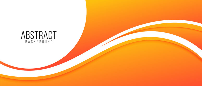 abstract orange business background with wavy lines and copy space. vector illustration