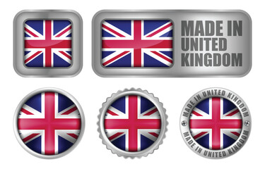Made in United Kingdom Seal Badge or Sticker Design illustration