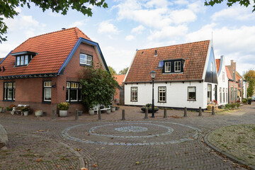 Street in the smallest village - De Waal, on Texel.