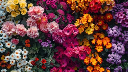 Fototapeta na wymiar Full frame shot of multi colored flowers
