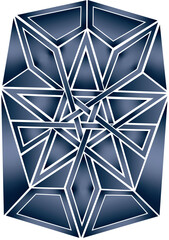 Diseño geométrico de lineas entrelazadas degradado azul purpura
