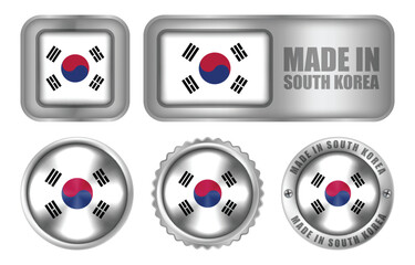 Made in South Korea Seal Badge or Sticker Design illustration