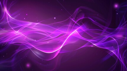Abstract illustration wavy flowing purple line smoke texture background. AI generated image