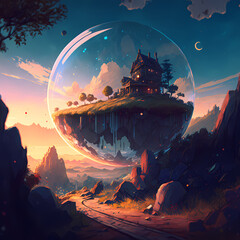 landscape with space