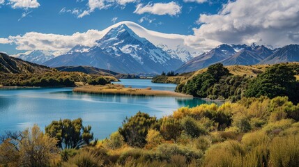 Naklejka na ściany i meble Photography tour of New Zealand's landscapes