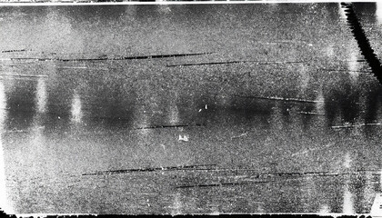 Naklejka premium Old film texture. Dust scratch overlay. Grunge filter. Black-white distressed glitch mask with grain stains effect abstract layer. and damage for backdrop design