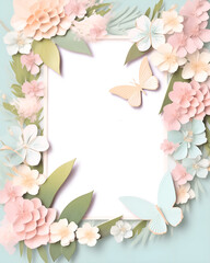 Fototapeta premium Intricate floral patterns in modern style soft pastels