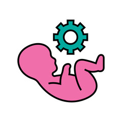 Design baby vector illustration. Genetic engineering concept icon.