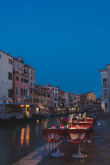 
pretty little rastaurant near the canal in Venice