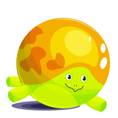 painted game ball in the shape of a turtle