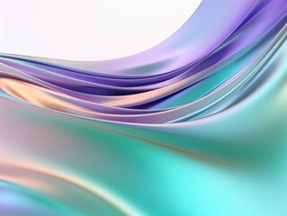 Fototapeta premium Abstract flowing curves in pastel colors. Generative AI.
