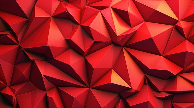 Abstract red geometric texture background. AI generated image